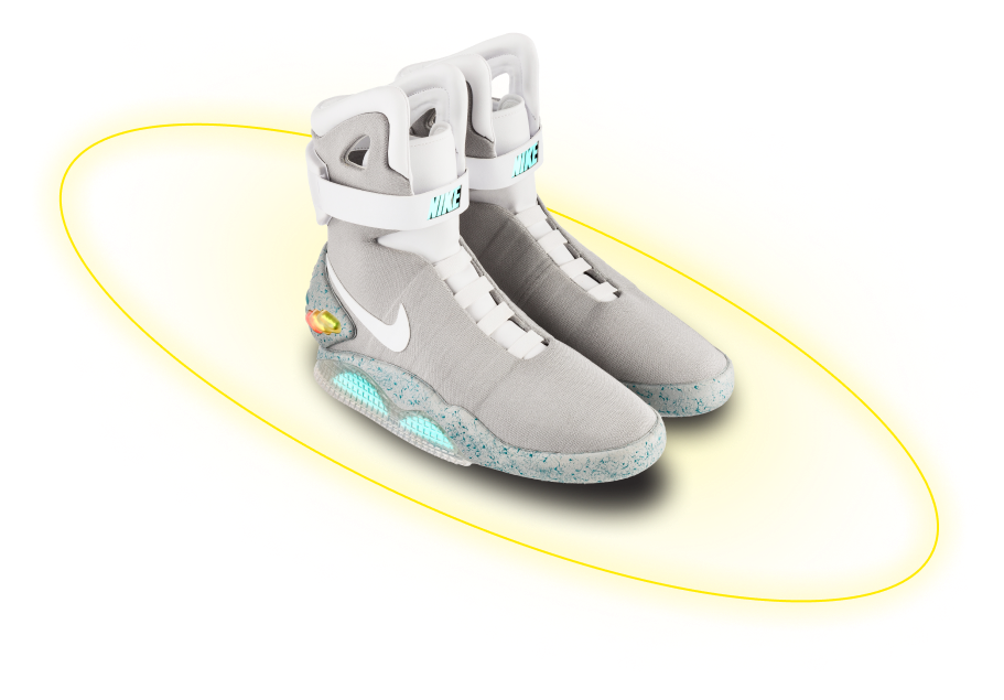 Кроссовки Nike Air Mag с желтым кольцом вокруг